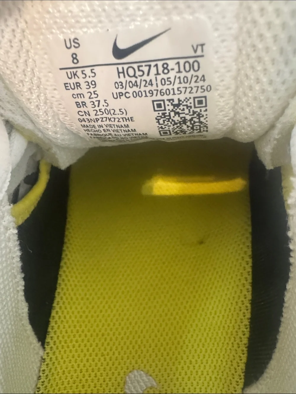Nike bright yellow